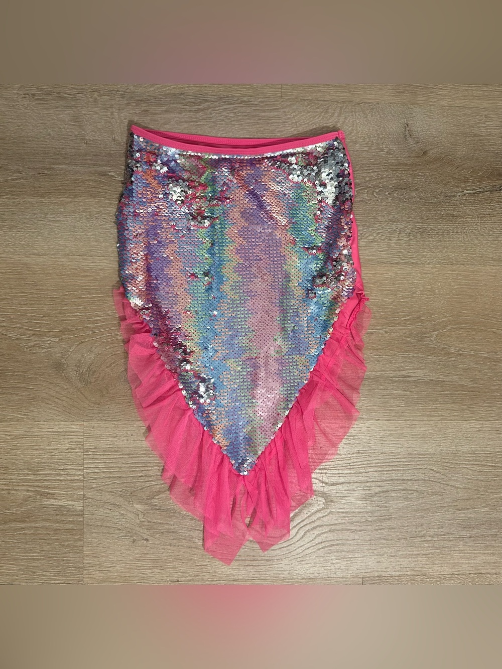 wonder nation Pink Multi-Color Sequin Mermaid Swim Skirt